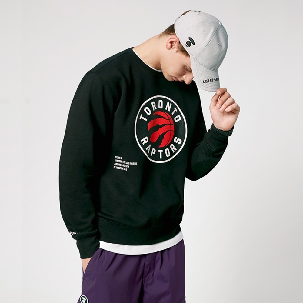 BAPE X NBA Toronto Raptors Crew Neck Sweatshirt